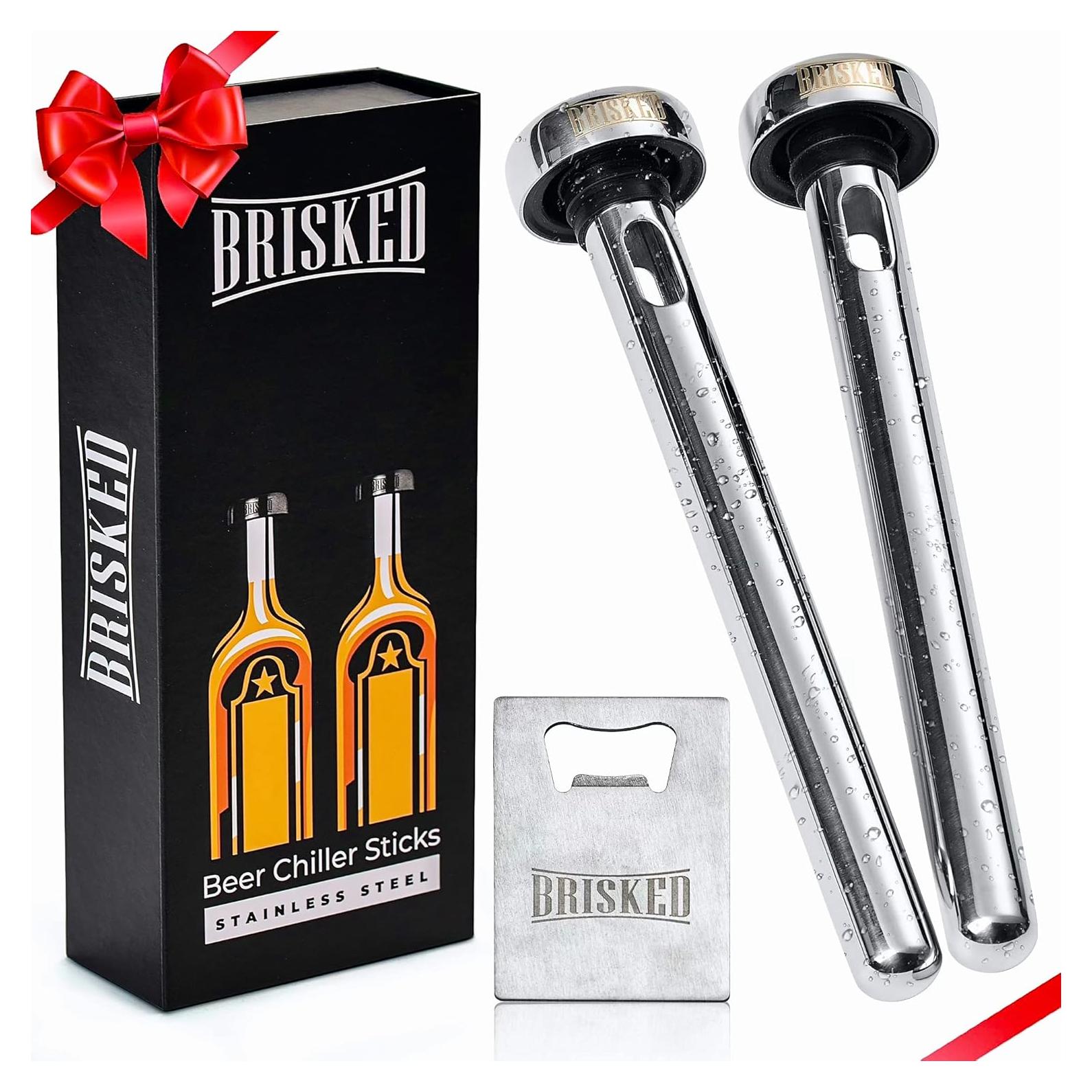 Palos Enfriadores de Cerveza Brisked | Acero Inoxidable | 2 Piezas