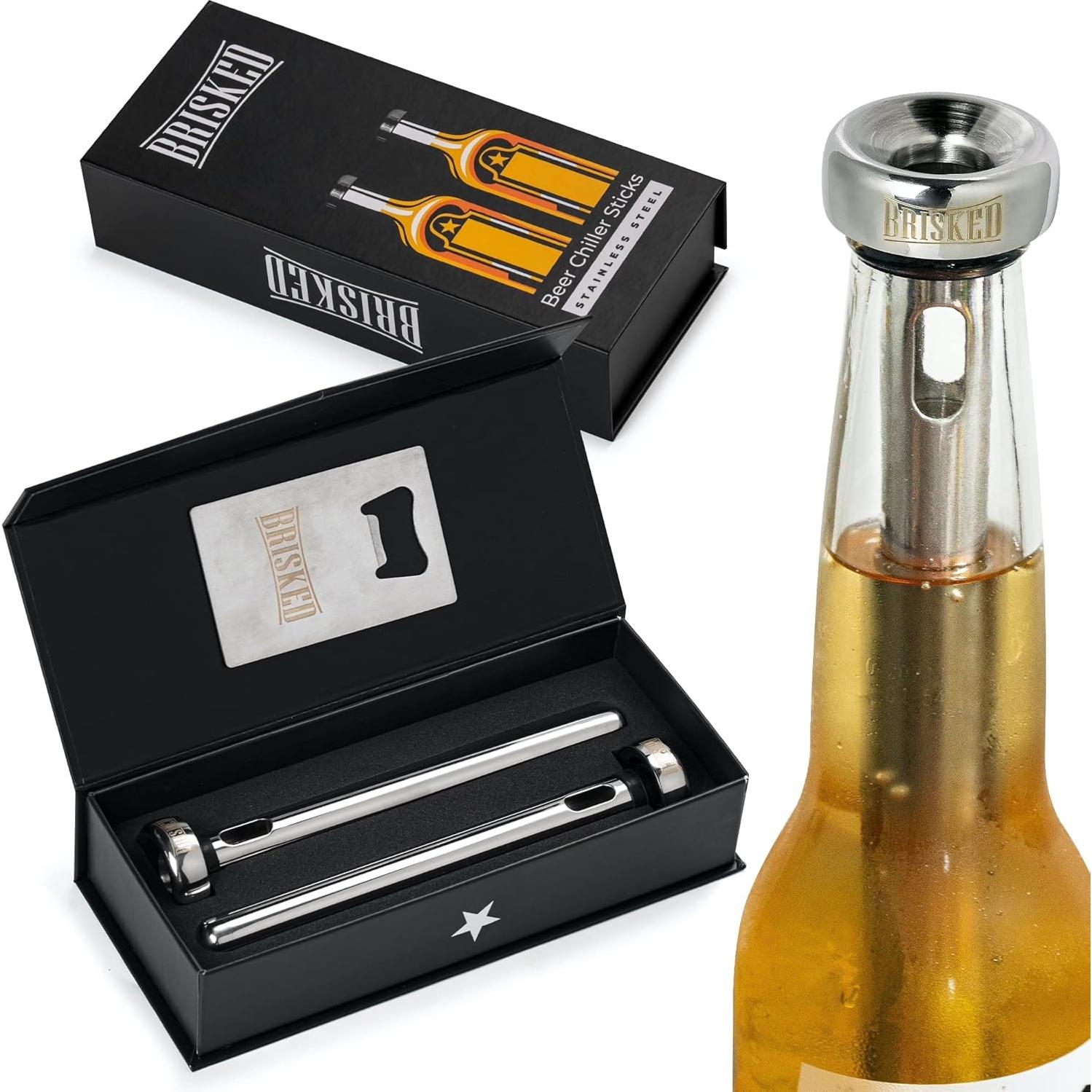 Palos Enfriadores de Cerveza Brisked | Acero Inoxidable | 2 Piezas