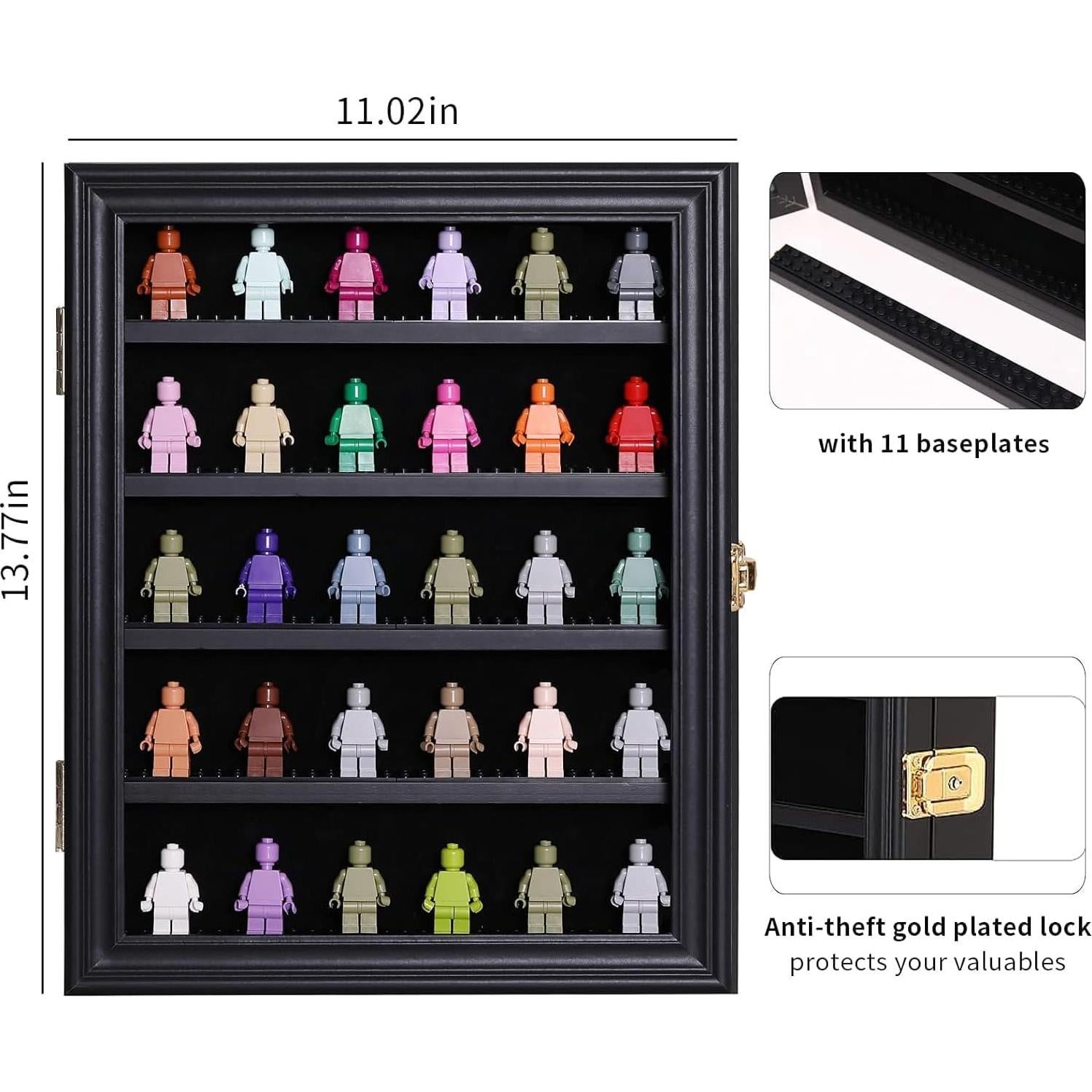 Caja de Exhibición para Minifiguras VERANI Negra 35x28x4.5 cm