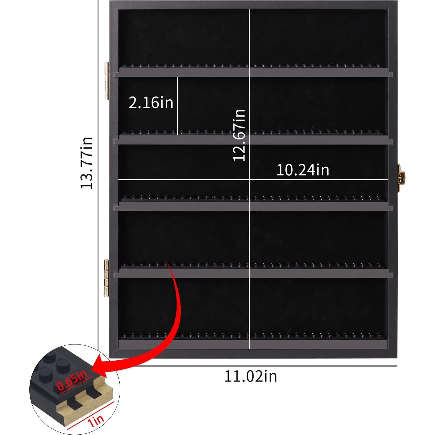 Caja de Exhibición para Minifiguras VERANI Negra 35x28x4.5 cm