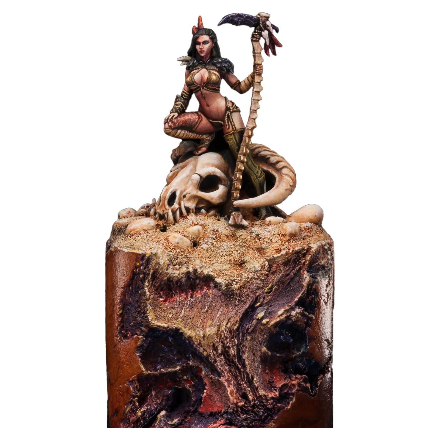 Figura Miniatura Pintada Chica con Calavera de Dragón 40mm