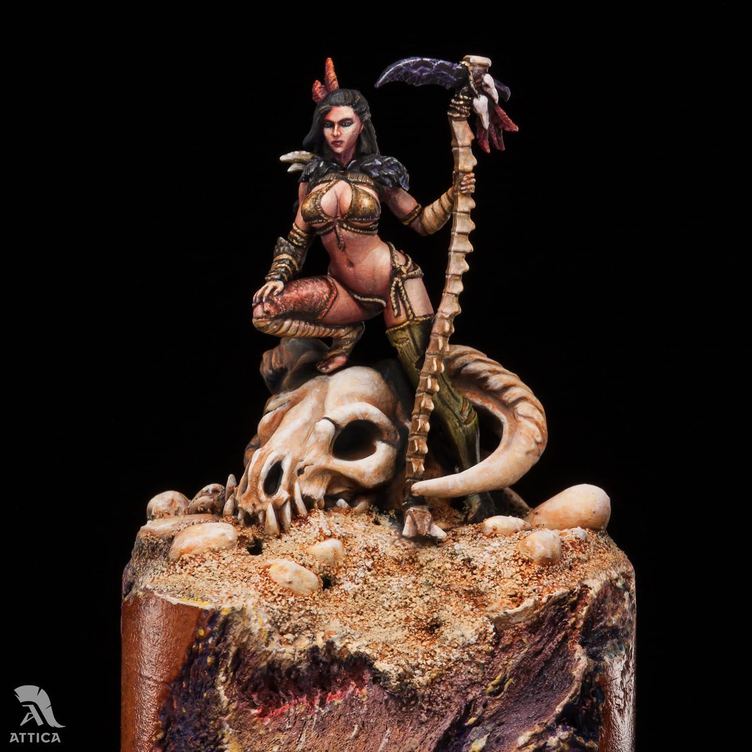 Figura Miniatura Pintada Chica con Calavera de Dragón 40mm