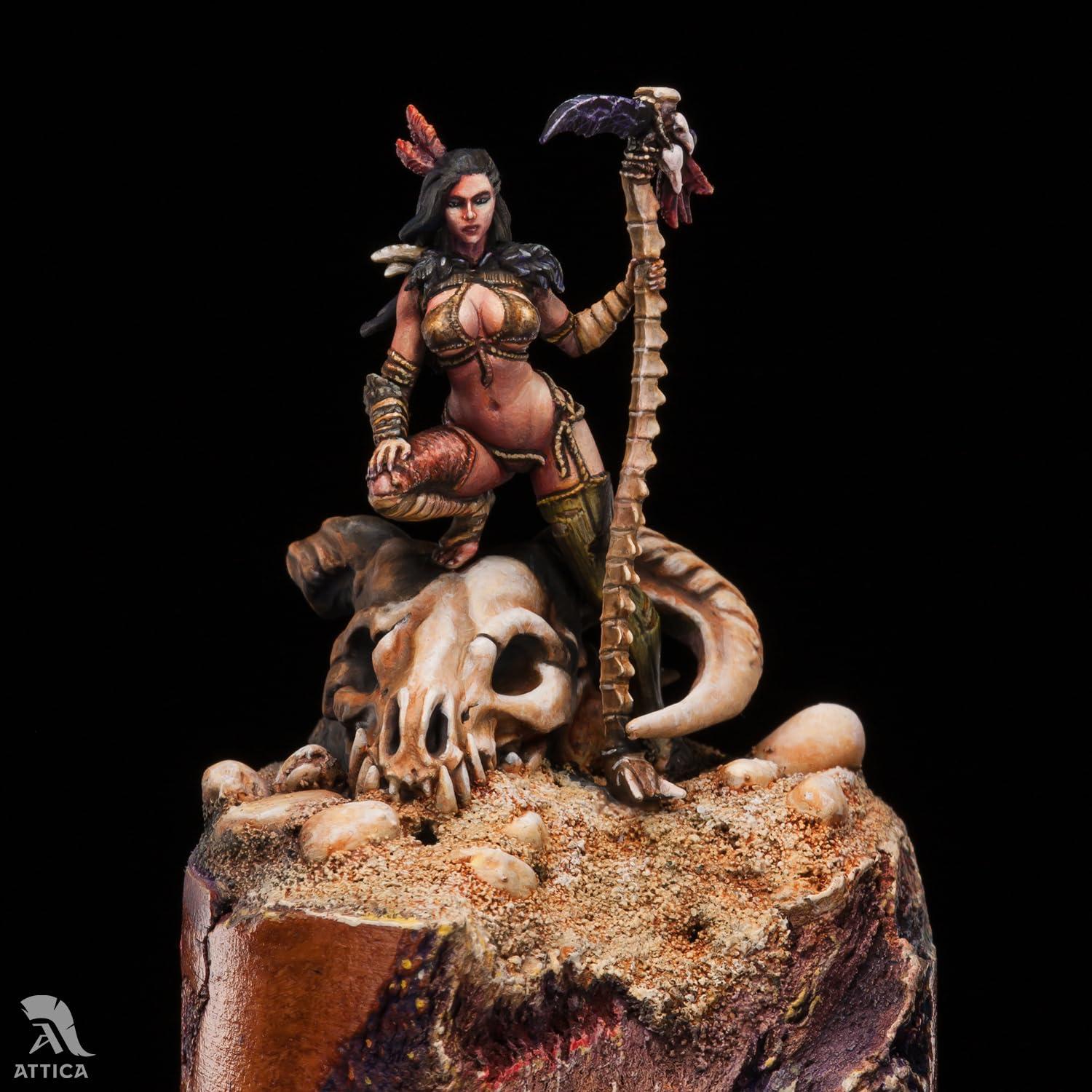 Figura Miniatura Pintada Chica con Calavera de Dragón 40mm