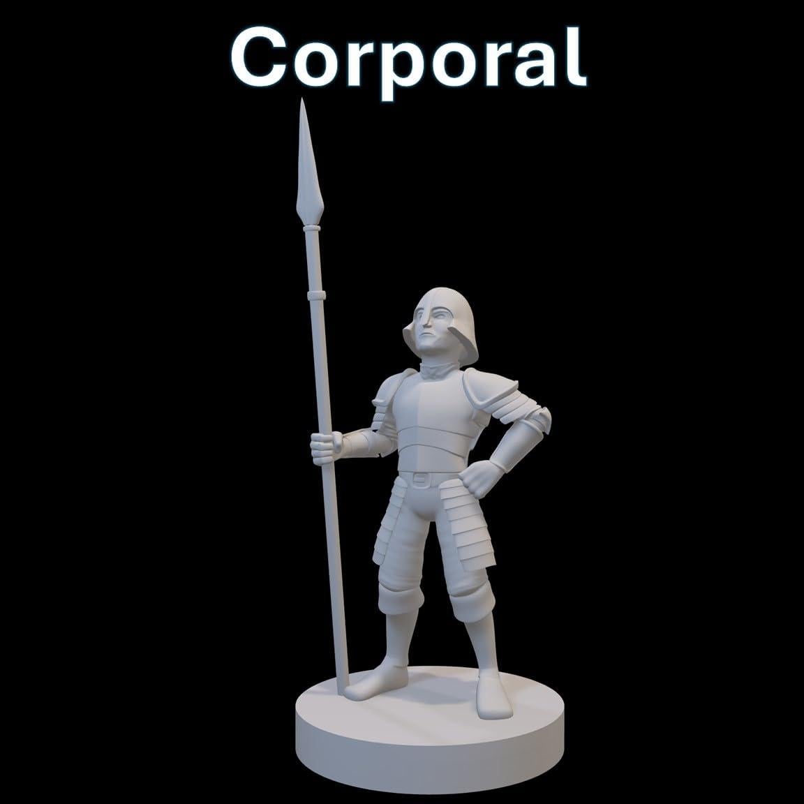 Conjunto de Miniaturas Guardia de la Ciudad 17 Piezas Resina 3D