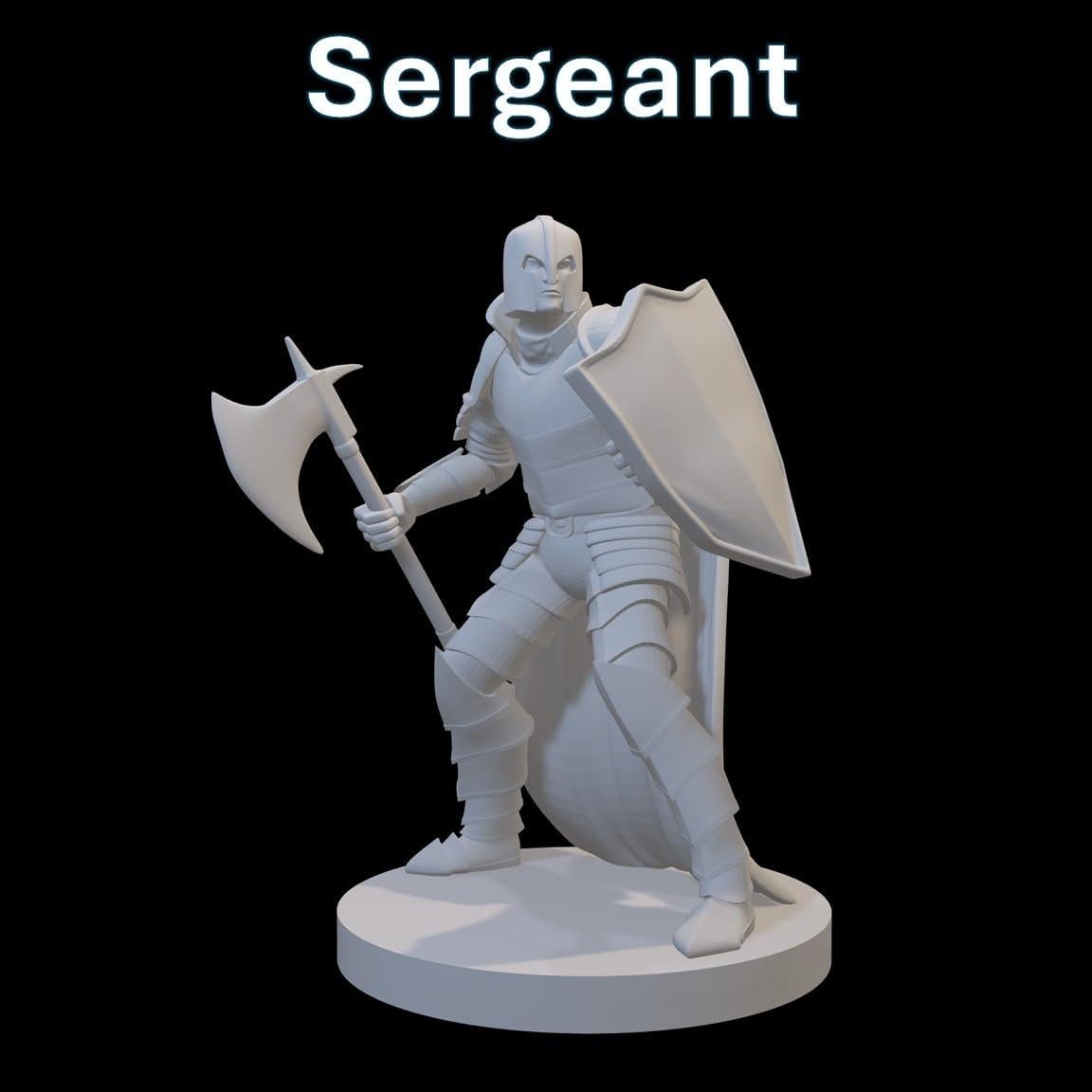 Conjunto de Miniaturas Guardia de la Ciudad 17 Piezas Resina 3D