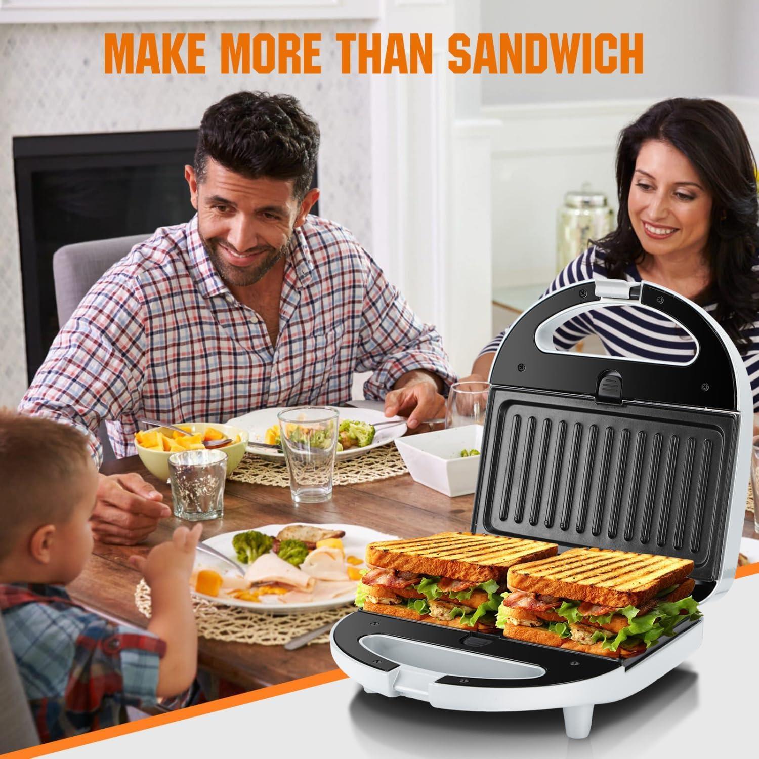 Sandwichera Aigostar 3 en 1 Grill Waffle 750W Antiadherente