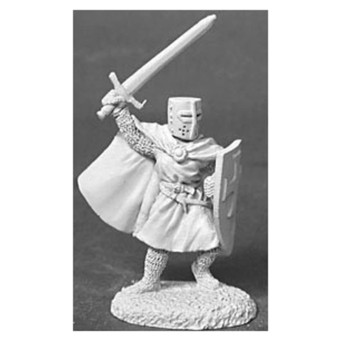 Miniatura Caballero Templario Reaper 25mm Metal Sin Pintar