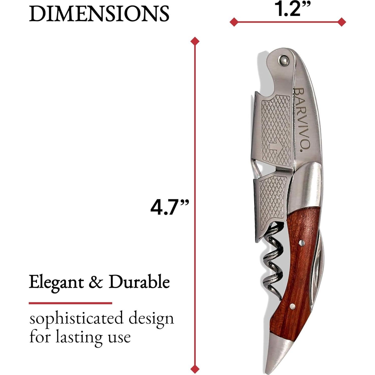 Sacacorchos Barvivo Profesional Doble Bisagra Acero Inoxidable
