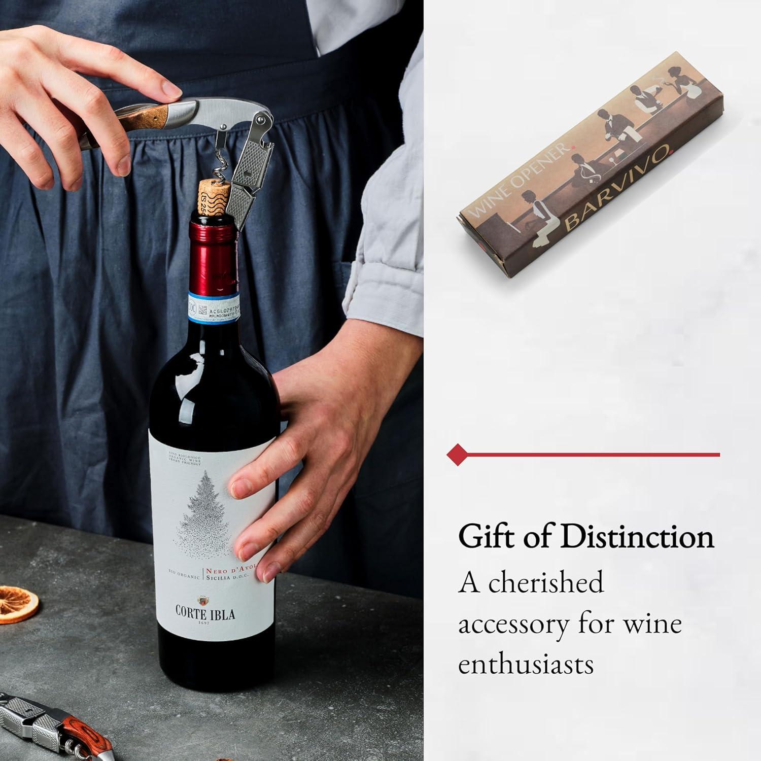 Sacacorchos Barvivo Profesional Doble Bisagra Acero Inoxidable