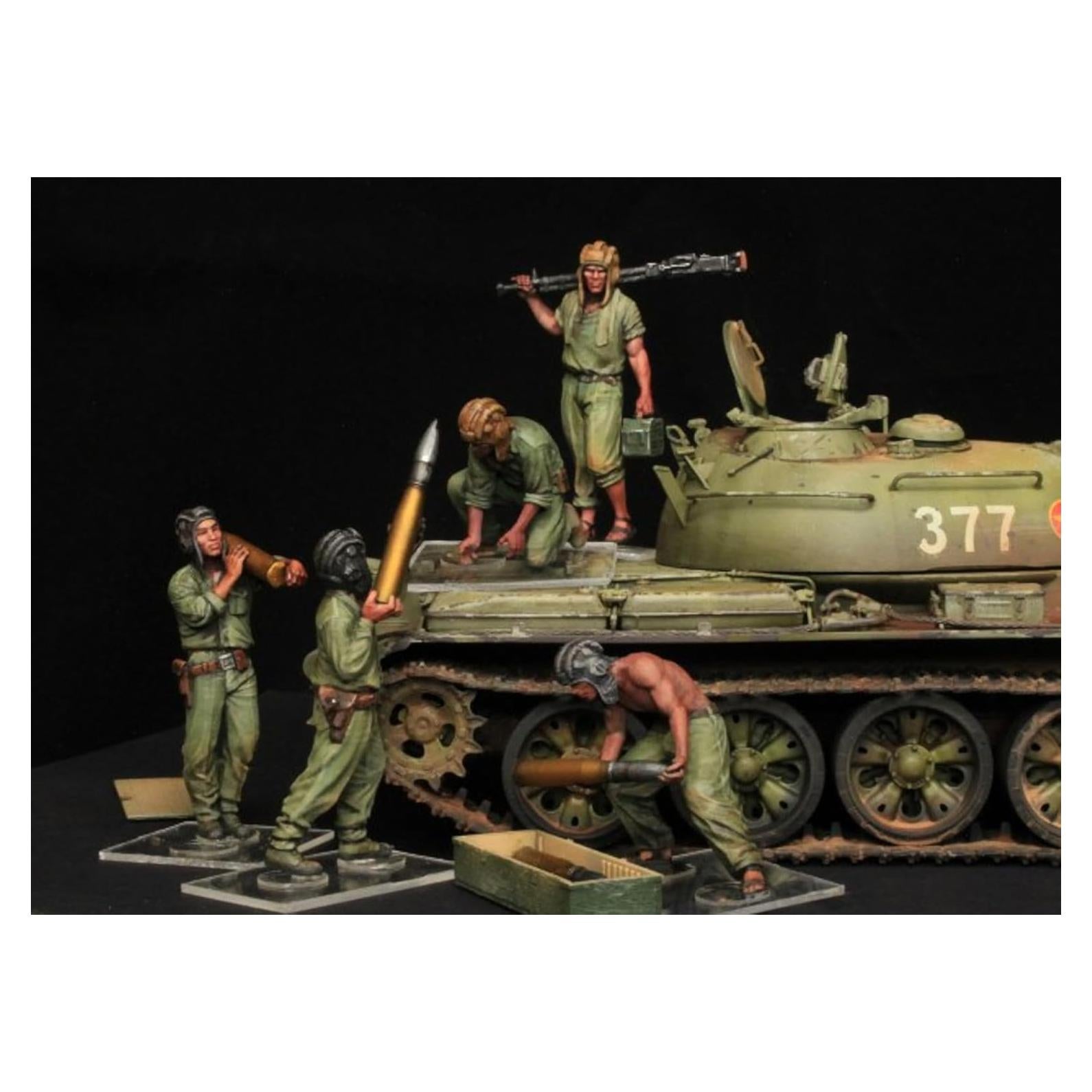 Kit de Resina 1/35 Paracel Miniatures Soldados NVA 5 Piezas