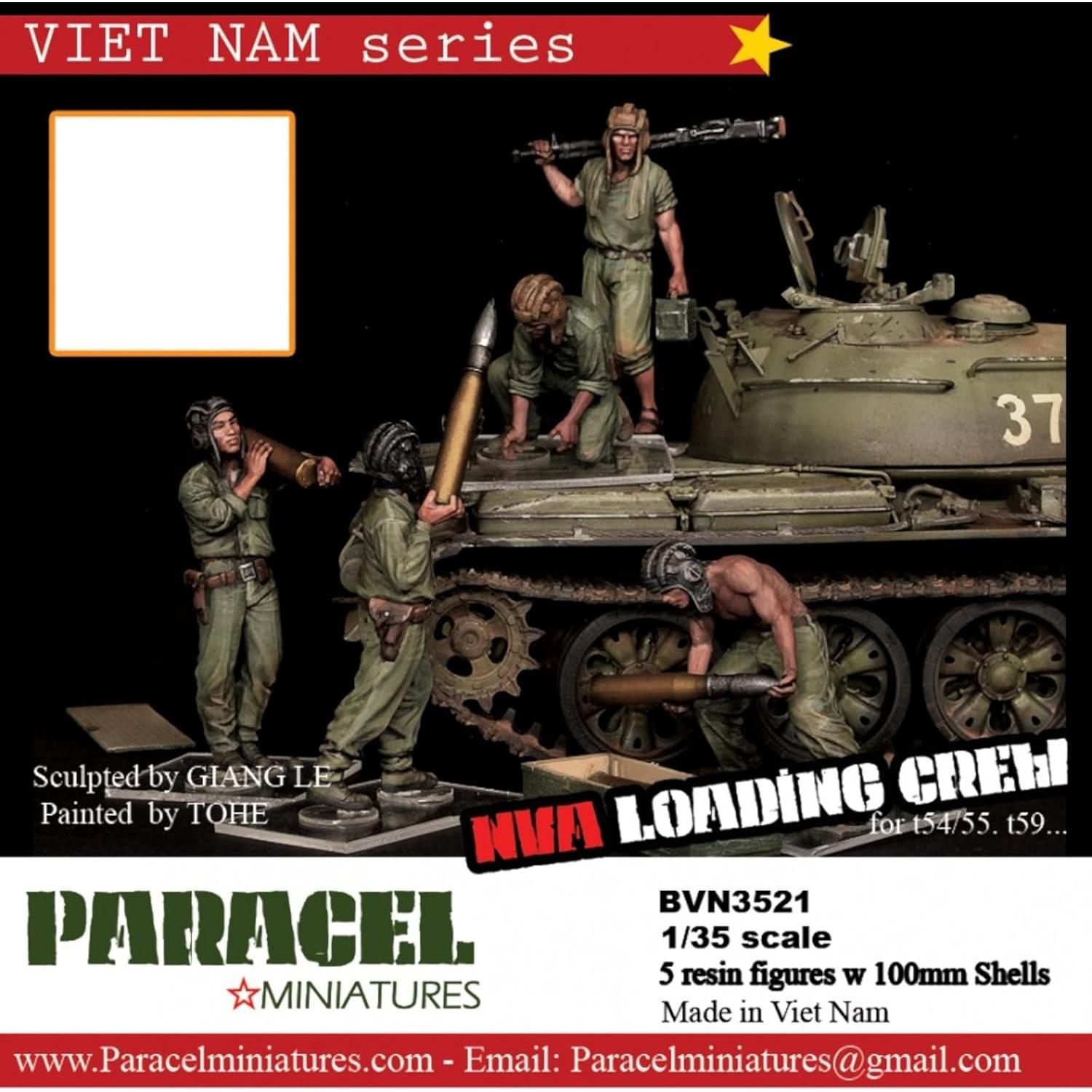 Kit de Resina 1/35 Paracel Miniatures Soldados NVA 5 Piezas