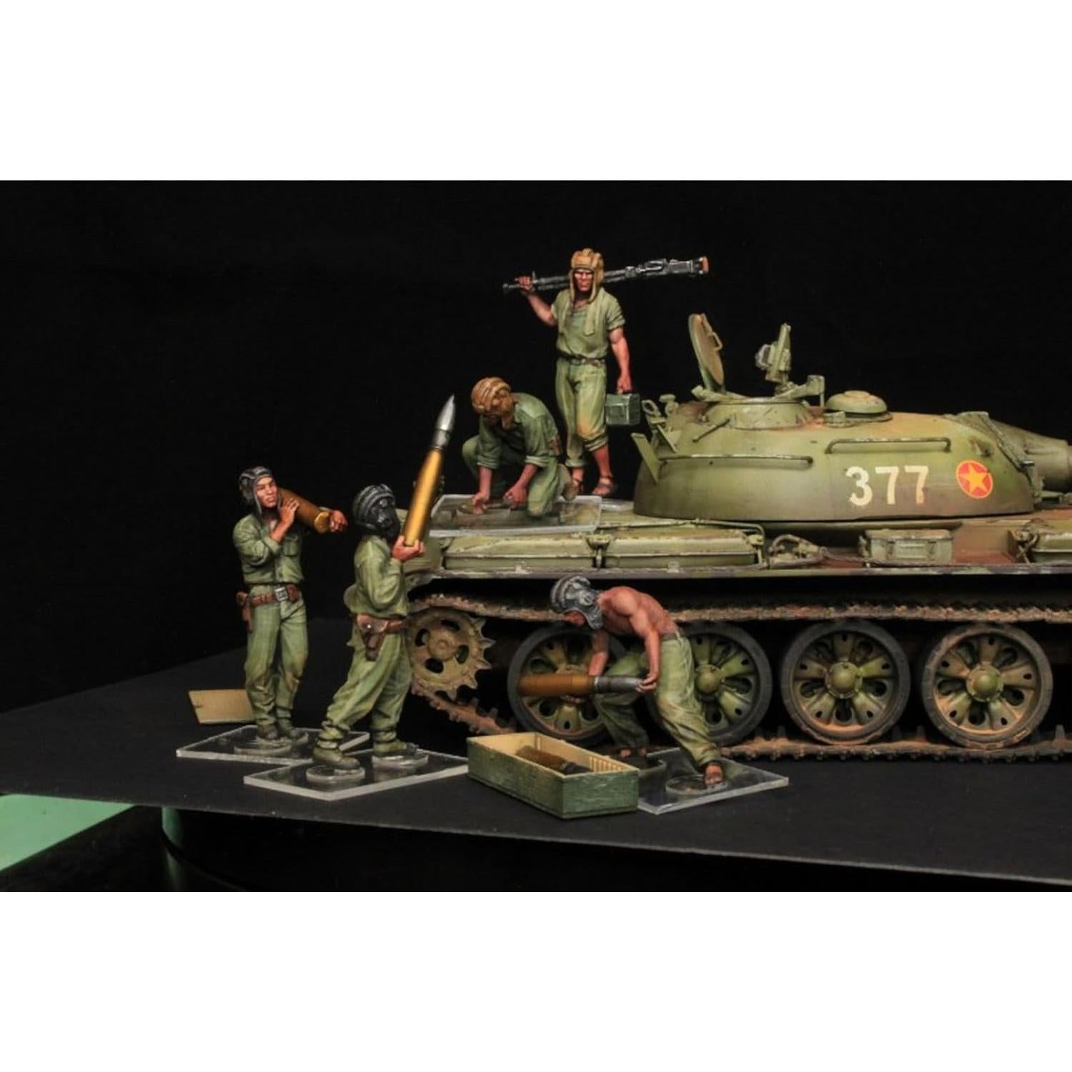 Kit de Resina 1/35 Paracel Miniatures Soldados NVA 5 Piezas