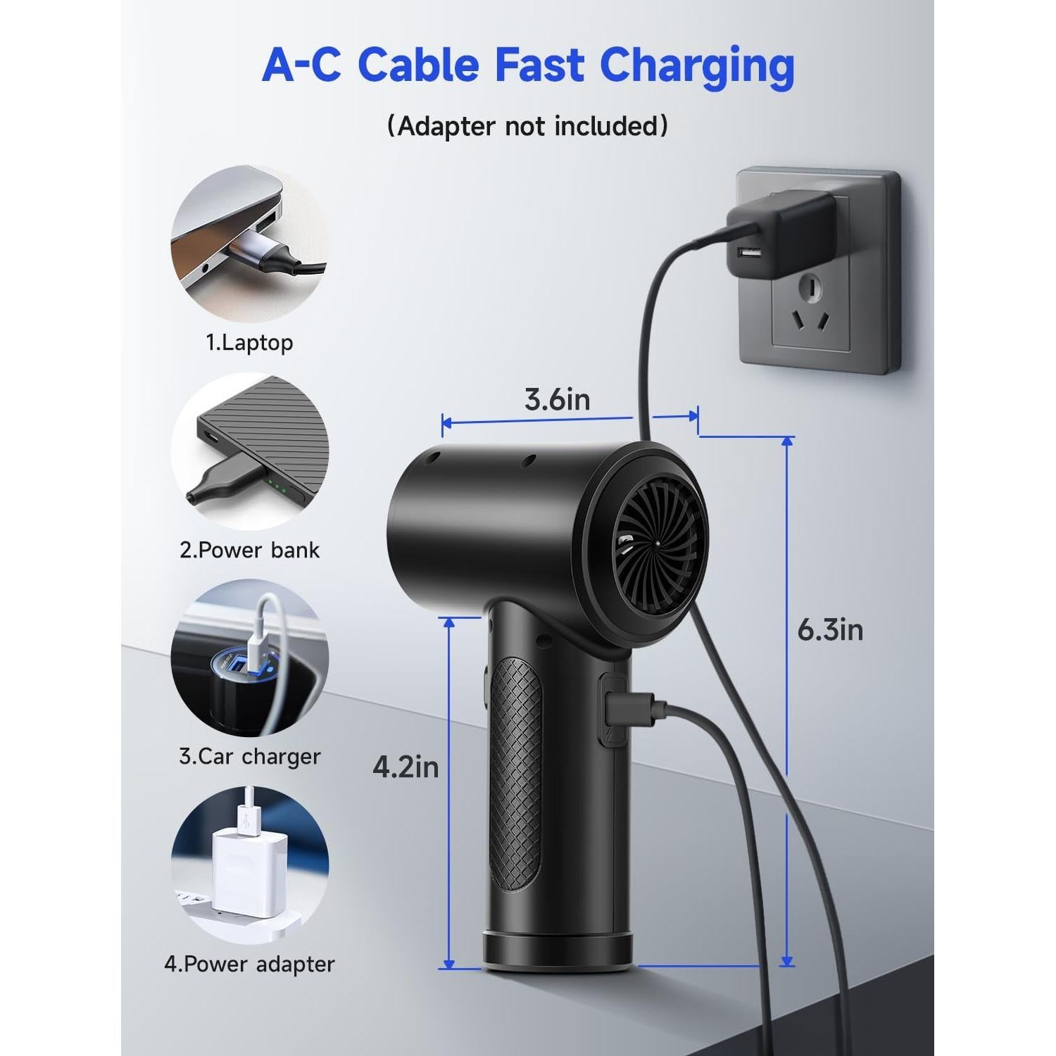 Soplador de Aire Comprimido Fulljion 3 Velocidades 51000RPM