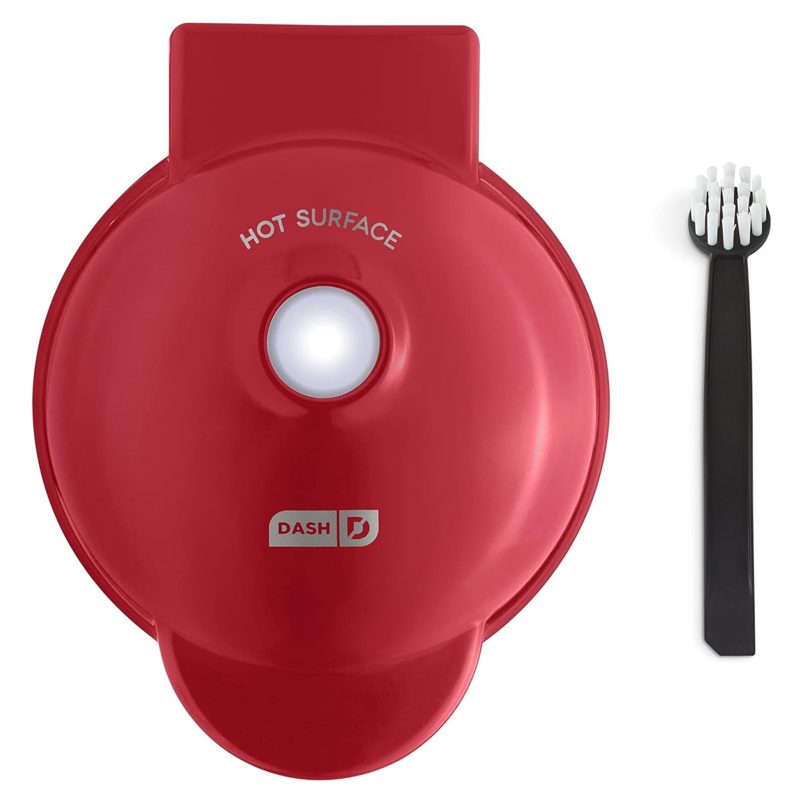 Mini Waffle Maker DASH Deluxe 10 cm Antiadherente Rojo