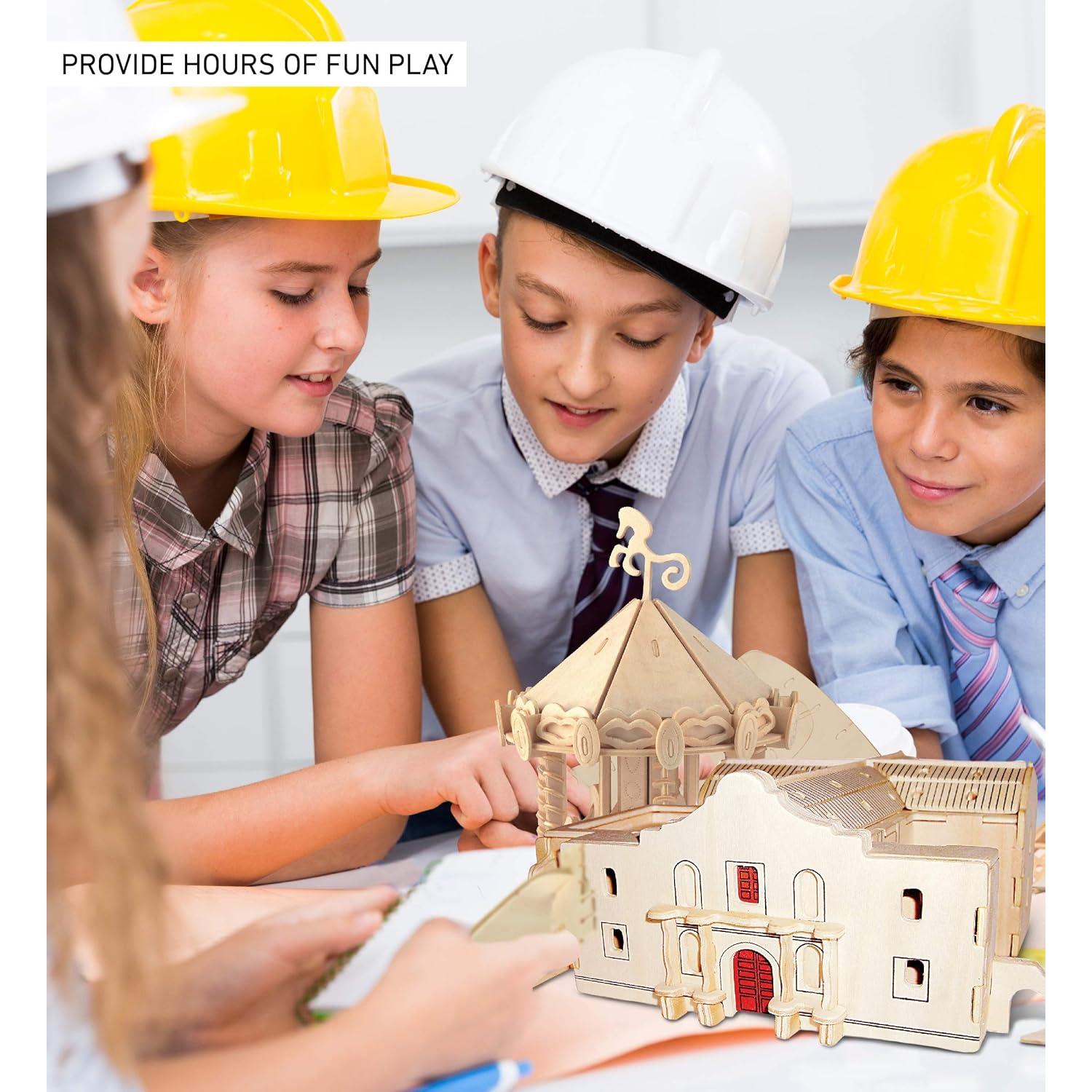 Kit de Rompecabezas 3D de Madera Puzzled El Alamo - 57 Piezas