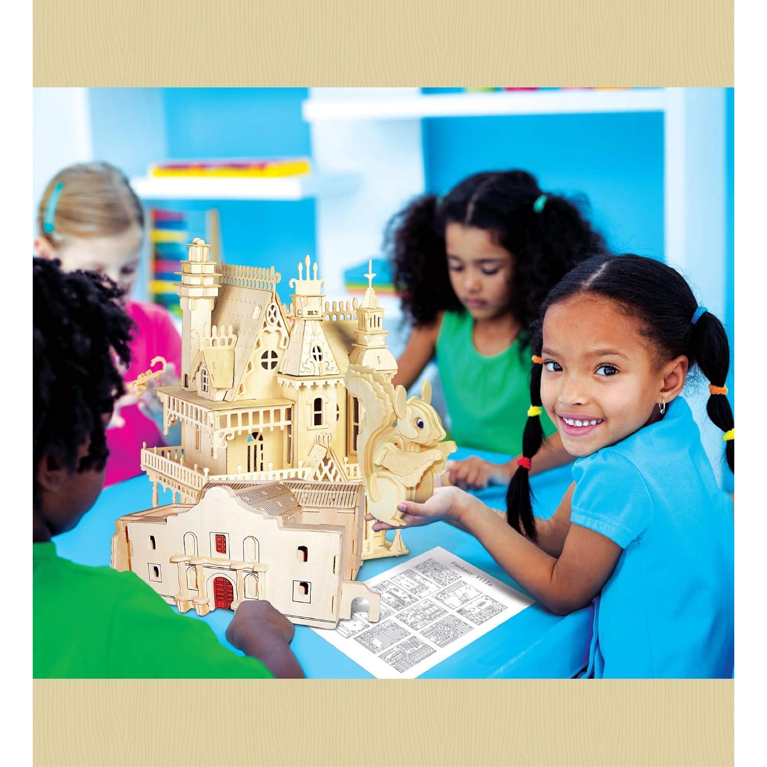 Kit de Rompecabezas 3D de Madera Puzzled El Alamo - 57 Piezas