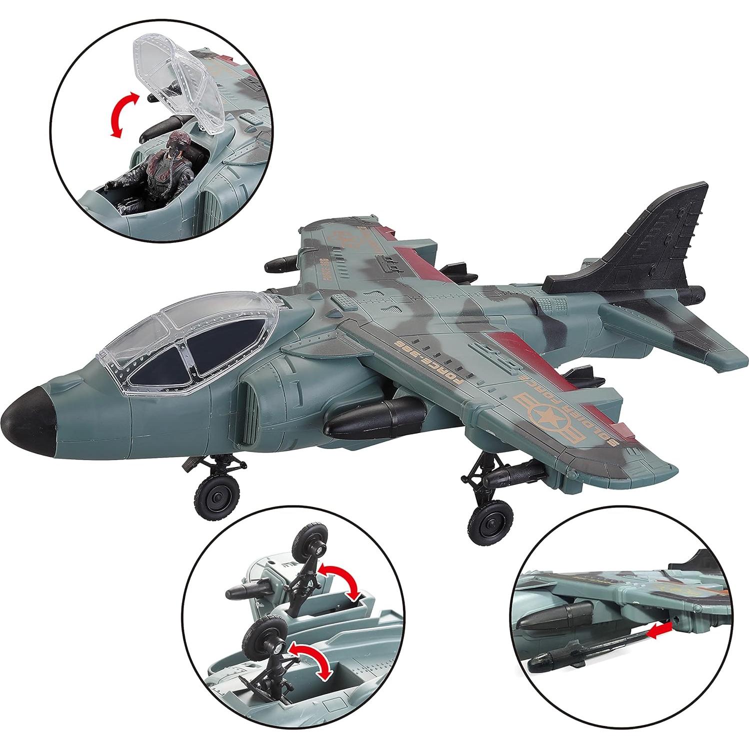 Conjunto de Juguetes Militares JOYIN - Avión, Soldados y Accesorios