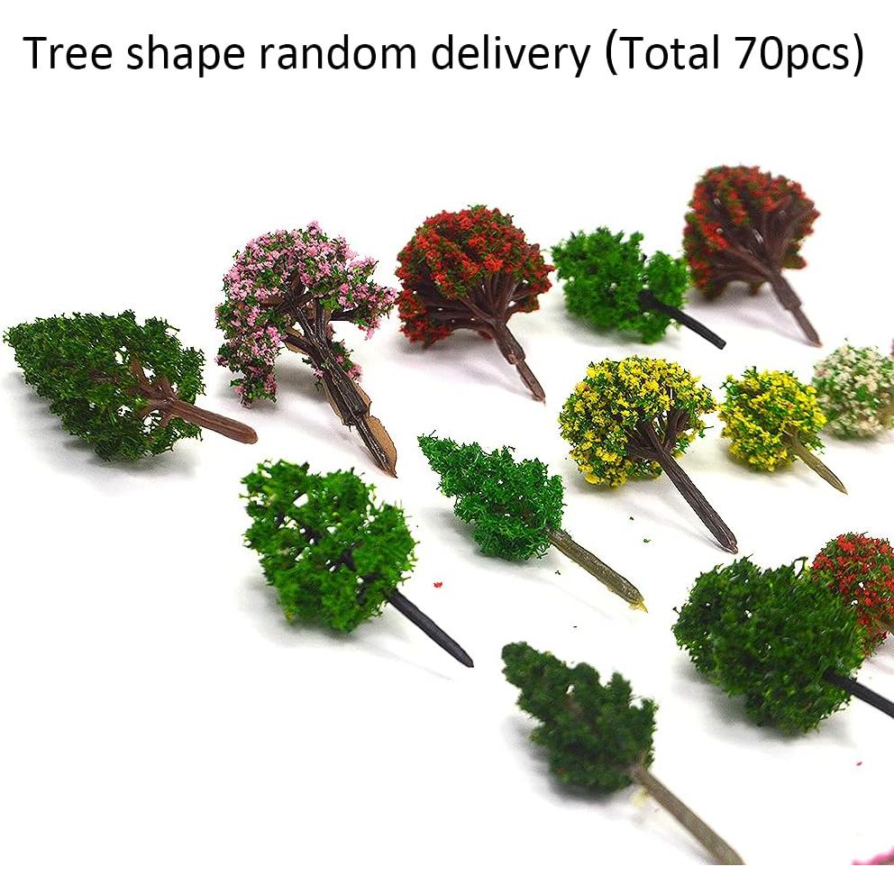 70 Árboles Miniatura Modelo MOMOONNON para Dioramas 2.5-5.8 cm