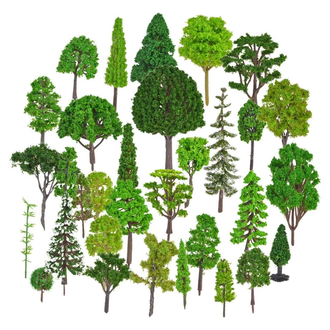 30 Árboles de Modelo Mixto Lee-buty 4-20 cm Decoración
