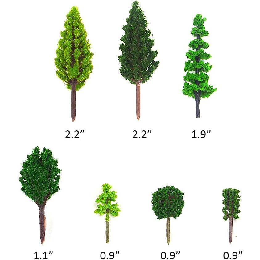 70 Árboles Modelo Miniatura MOMOONNON para Escenografía Verde