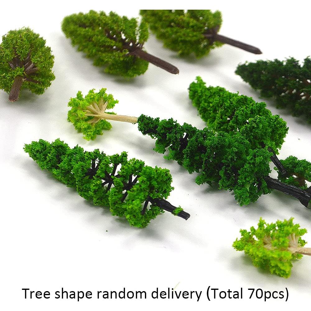 70 Árboles Modelo Miniatura MOMOONNON para Escenografía Verde