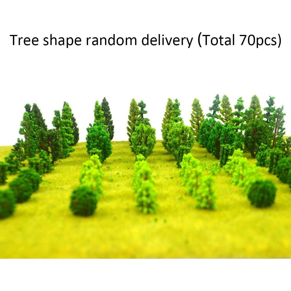 70 Árboles Modelo Miniatura MOMOONNON para Escenografía Verde
