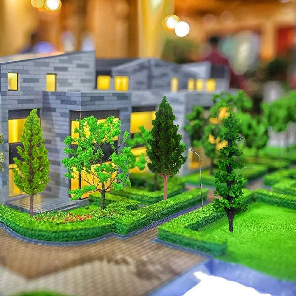 70 Árboles Modelo Miniatura MOMOONNON para Escenografía Verde