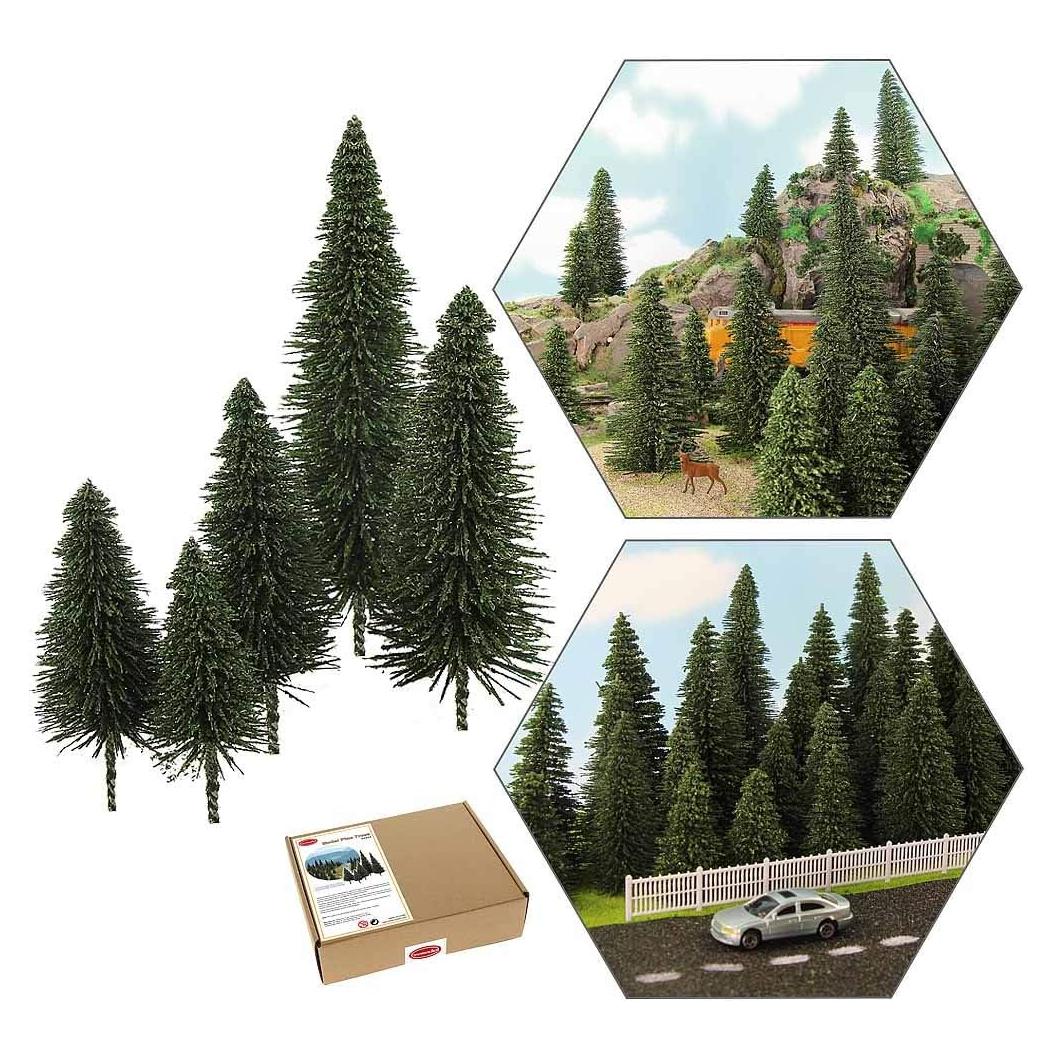40 Árboles de Cedro Verde Oscuro Evemodel 5.2-12.6 cm