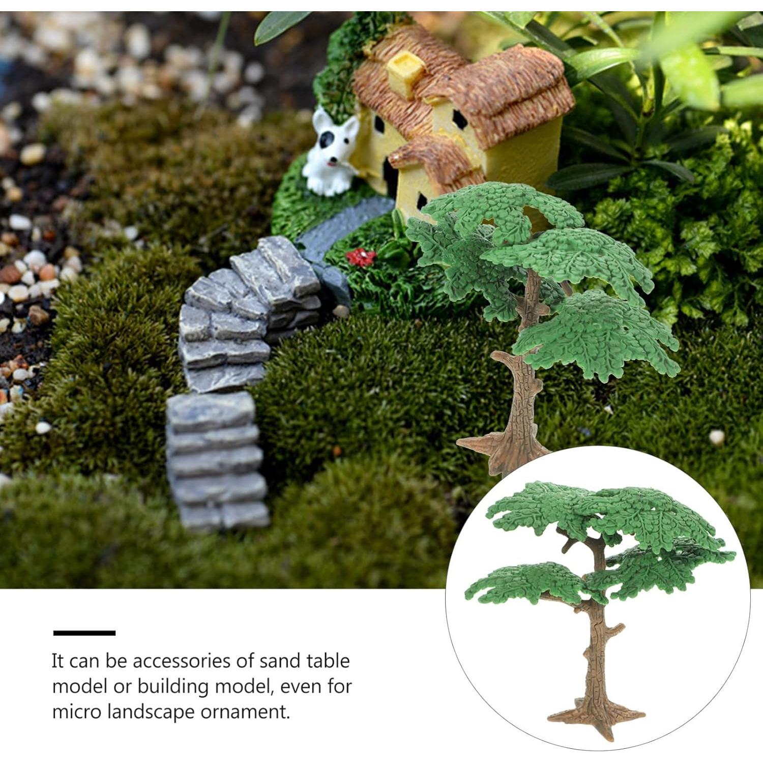 Mini Árbol de Pino Falso Kisangel para Dioramas 9.5x10.5 cm