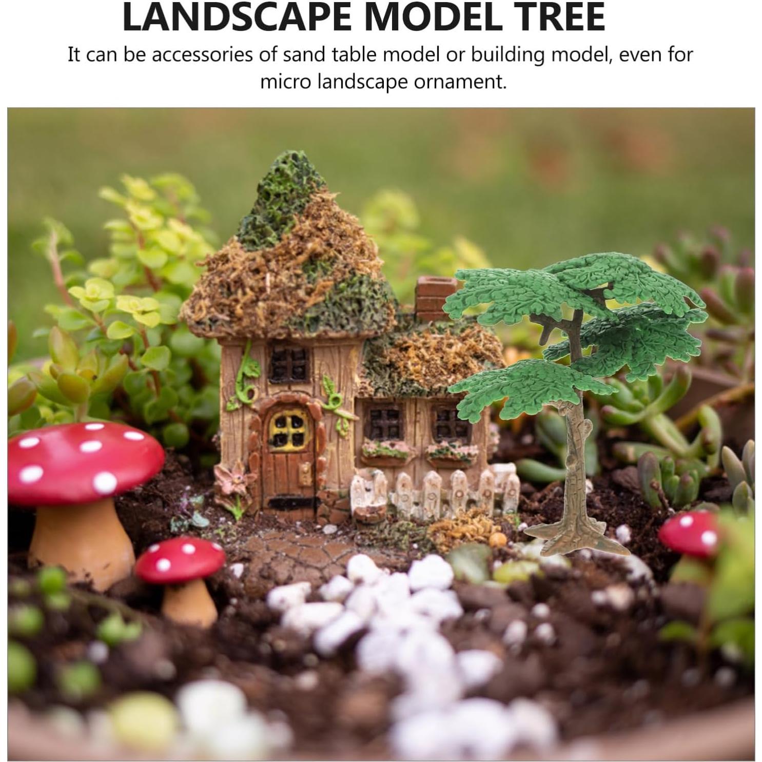 Mini Árbol de Pino Falso Kisangel para Dioramas 9.5x10.5 cm