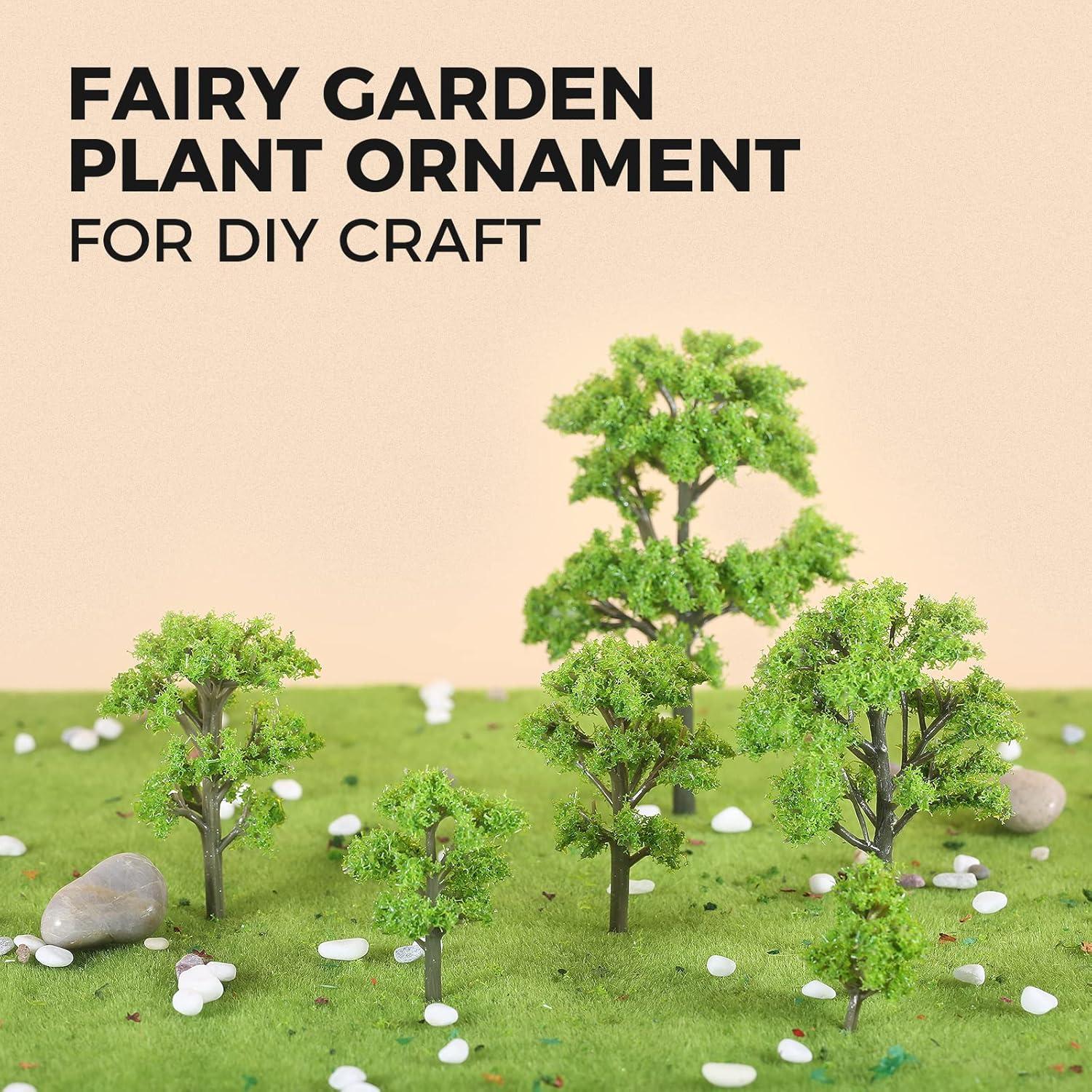 Yetaha 20 Árboles Modelo Miniatura Verde para Jardín y Ferrocarril