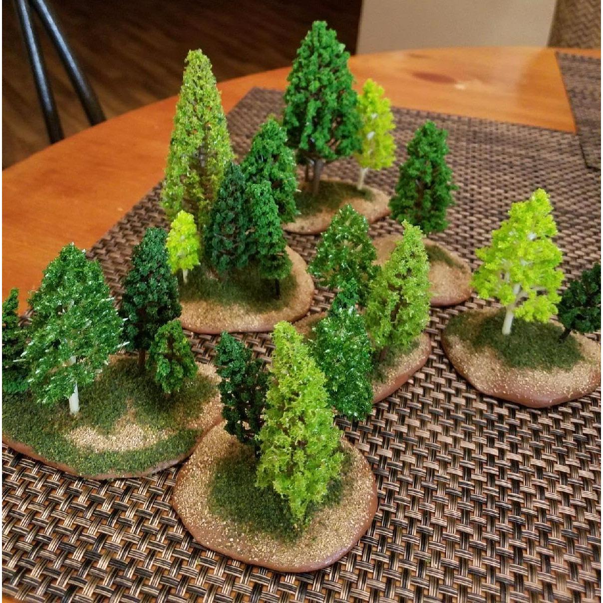 65pcs Árboles de Modelo OrgMemory 4-16 cm con Animales