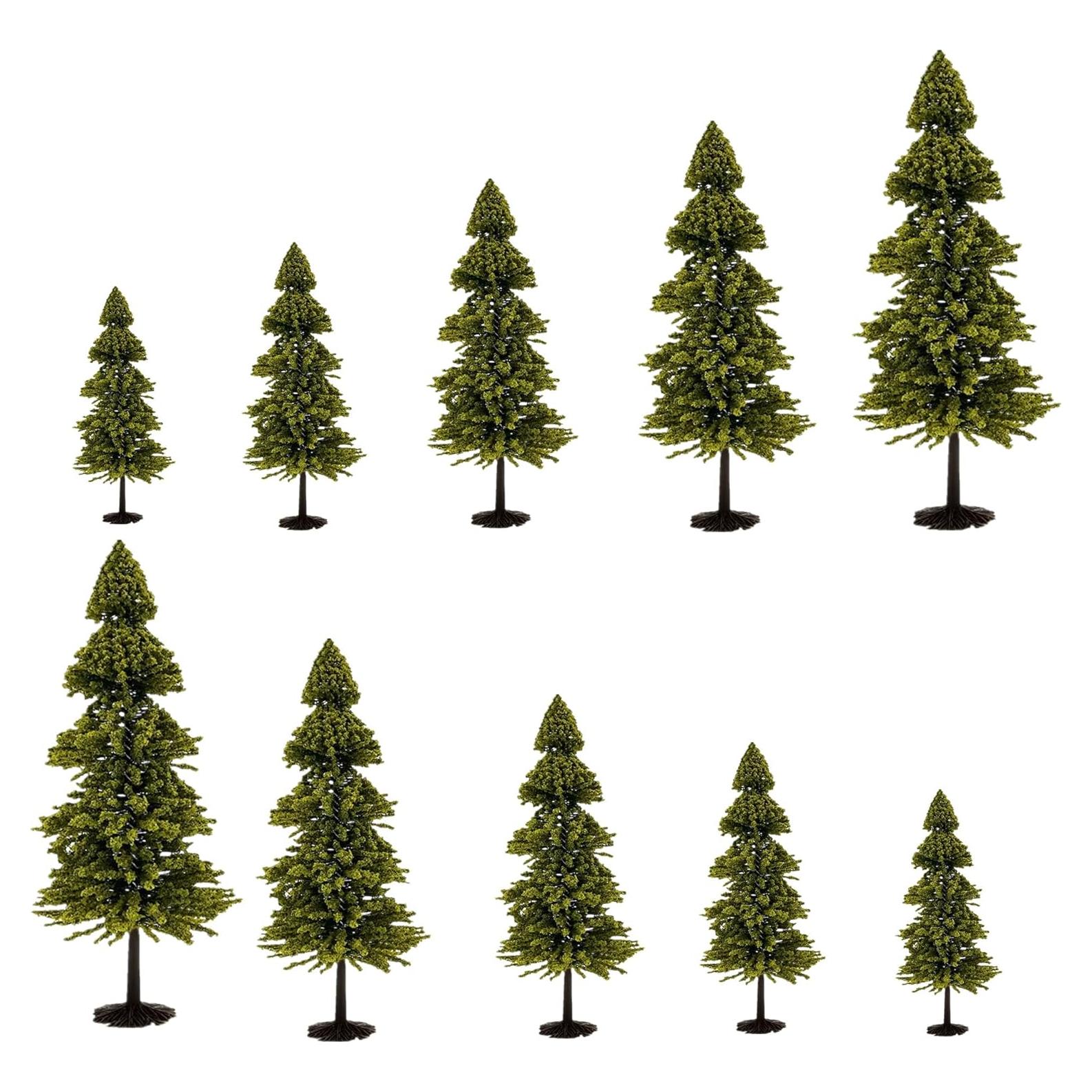 10 Árboles de Cedro Verde alblinsy para Diorama Miniatura