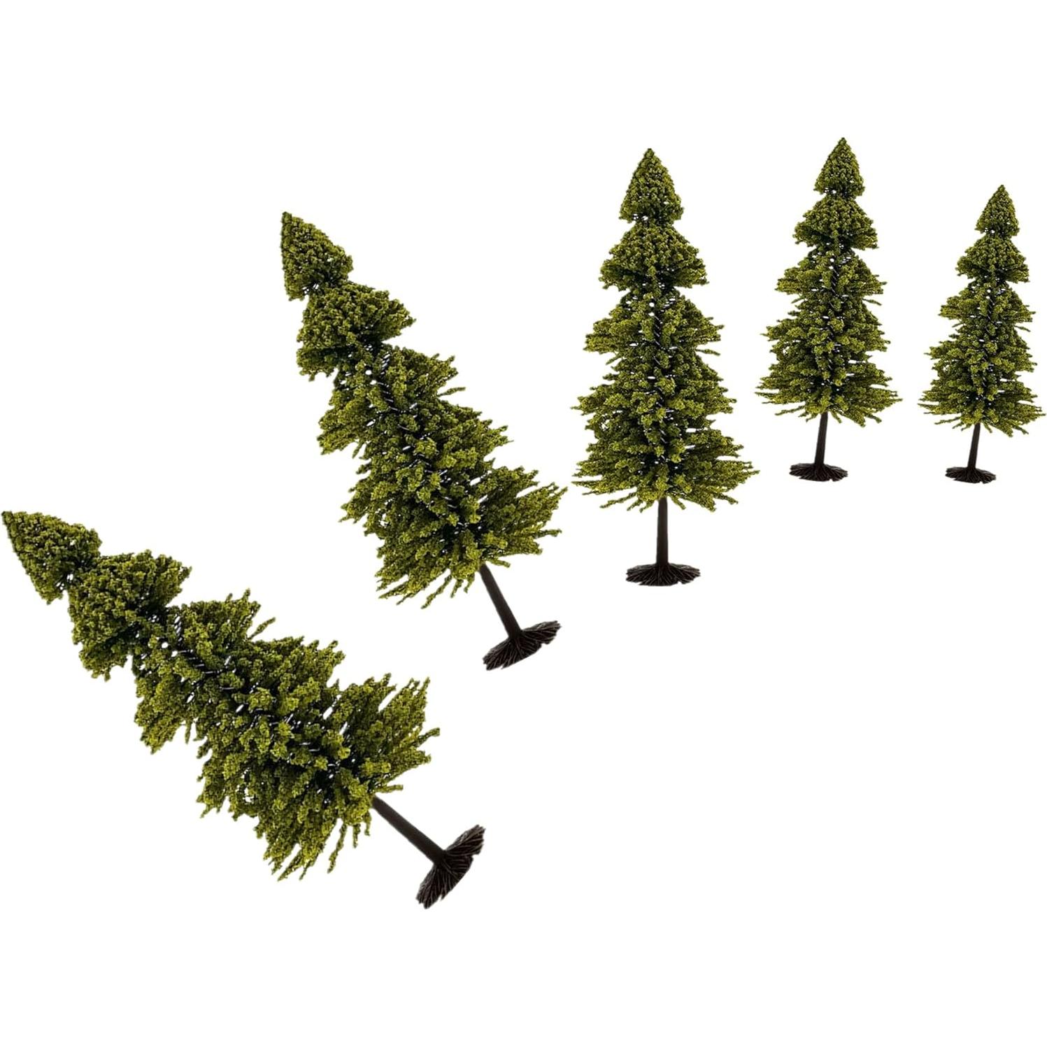 10 Árboles de Cedro Verde alblinsy para Diorama Miniatura