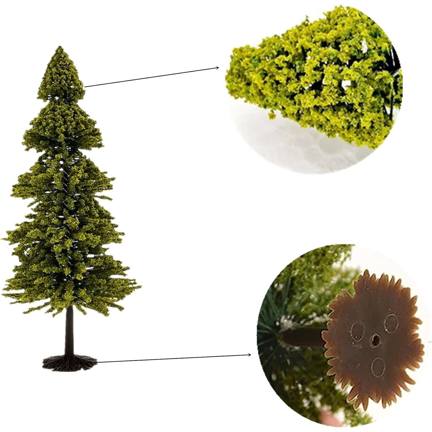 10 Árboles de Cedro Verde alblinsy para Diorama Miniatura