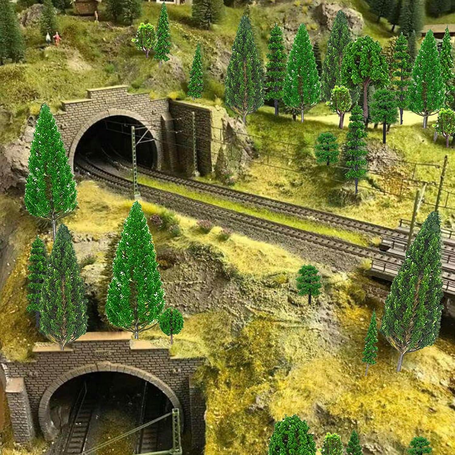 32 Árboles Modelo Mezclados SONICEBUY Escenografía Verde