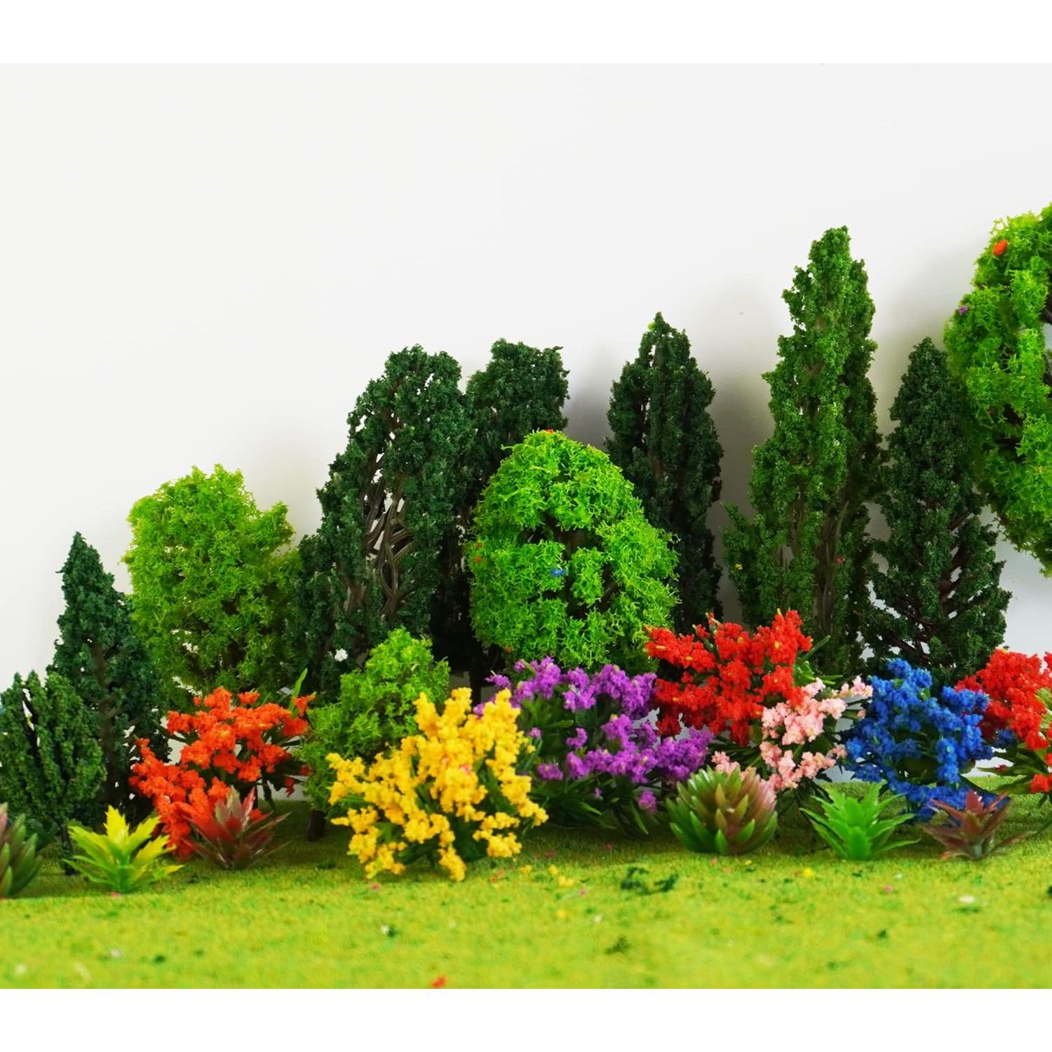 50 Piezas Árboles de Modelo MOMOONNON para Diorama 2.5g