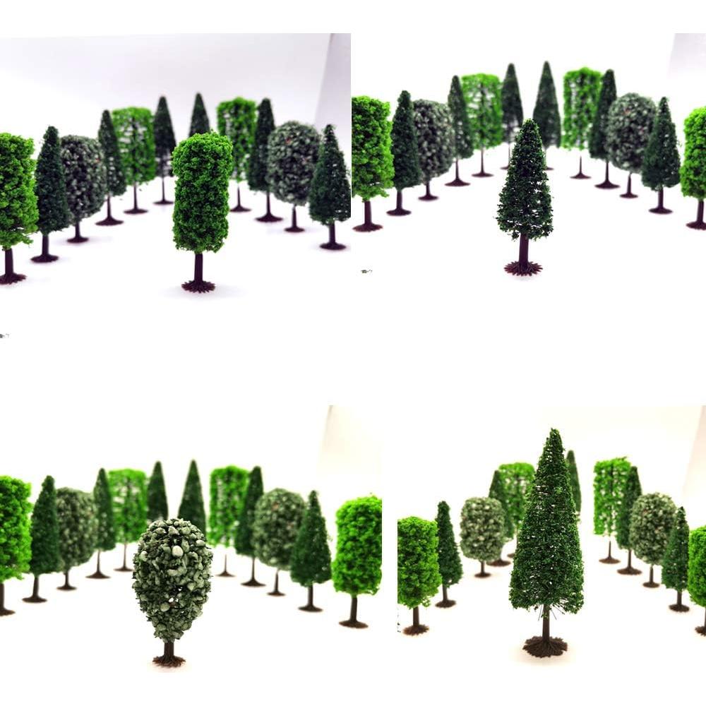 16 Árboles en Miniatura Baryuefull para Diorama Verde