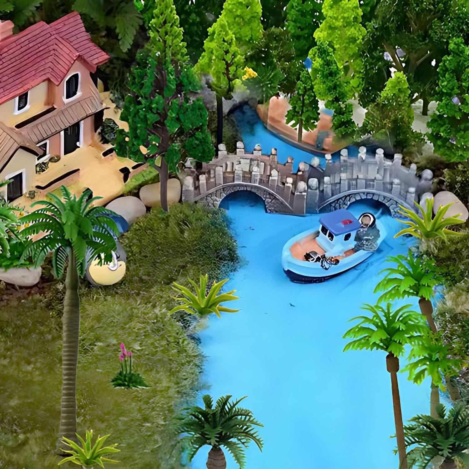 Árboles de Modelo QuarenDen 36 Pcs Verde y Palma para Diorama