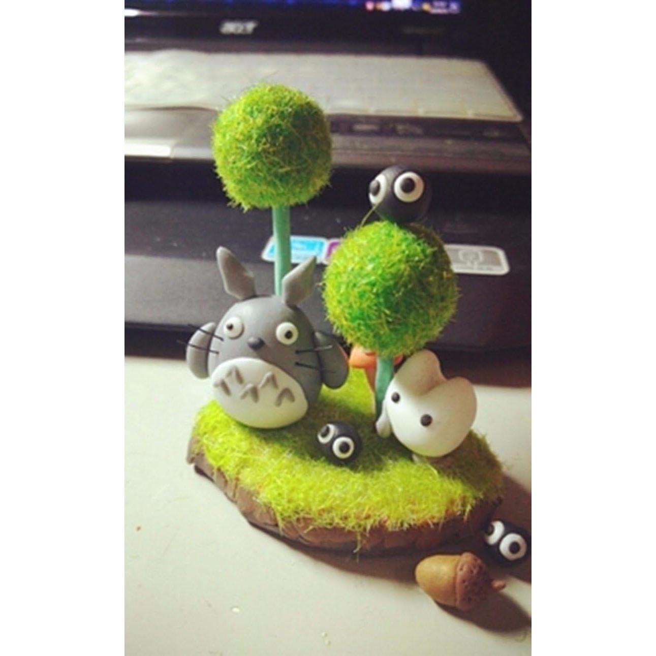 Yalulu 6 Pack Césped Falso Verde Polvo de Cachemira