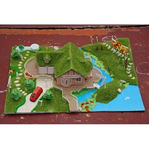 Yalulu 6 Pack Césped Falso Verde Polvo de Cachemira