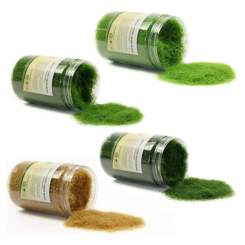 Césped Estático Evemodel 4x300ml 12mm Verde y Amarillo