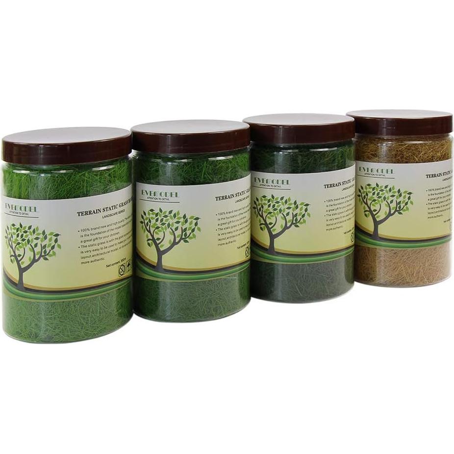 Césped Estático Evemodel 4x300ml 12mm Verde y Amarillo
