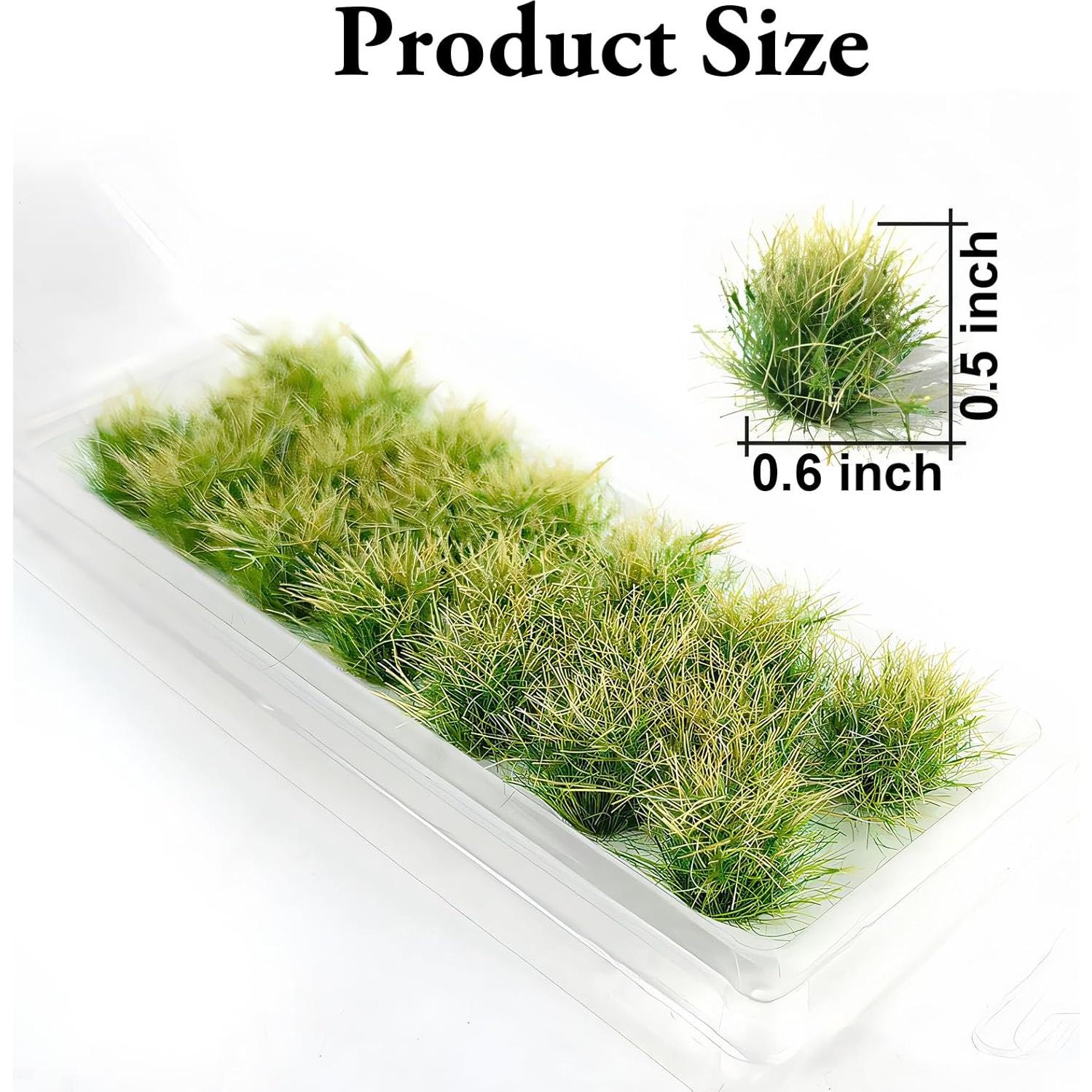 Grama Estática Rizada 20 Pcs Warmtree Verde Otoño