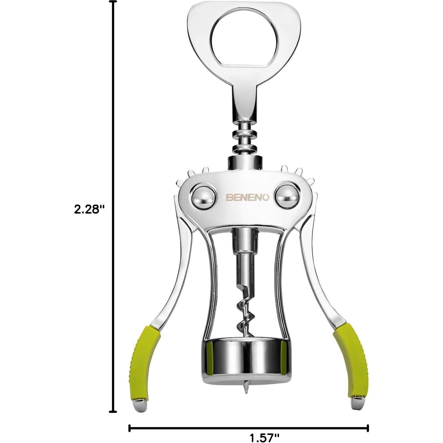 Abridor de Vino Beneno K1O3 Sacacorchos de Ala Verde