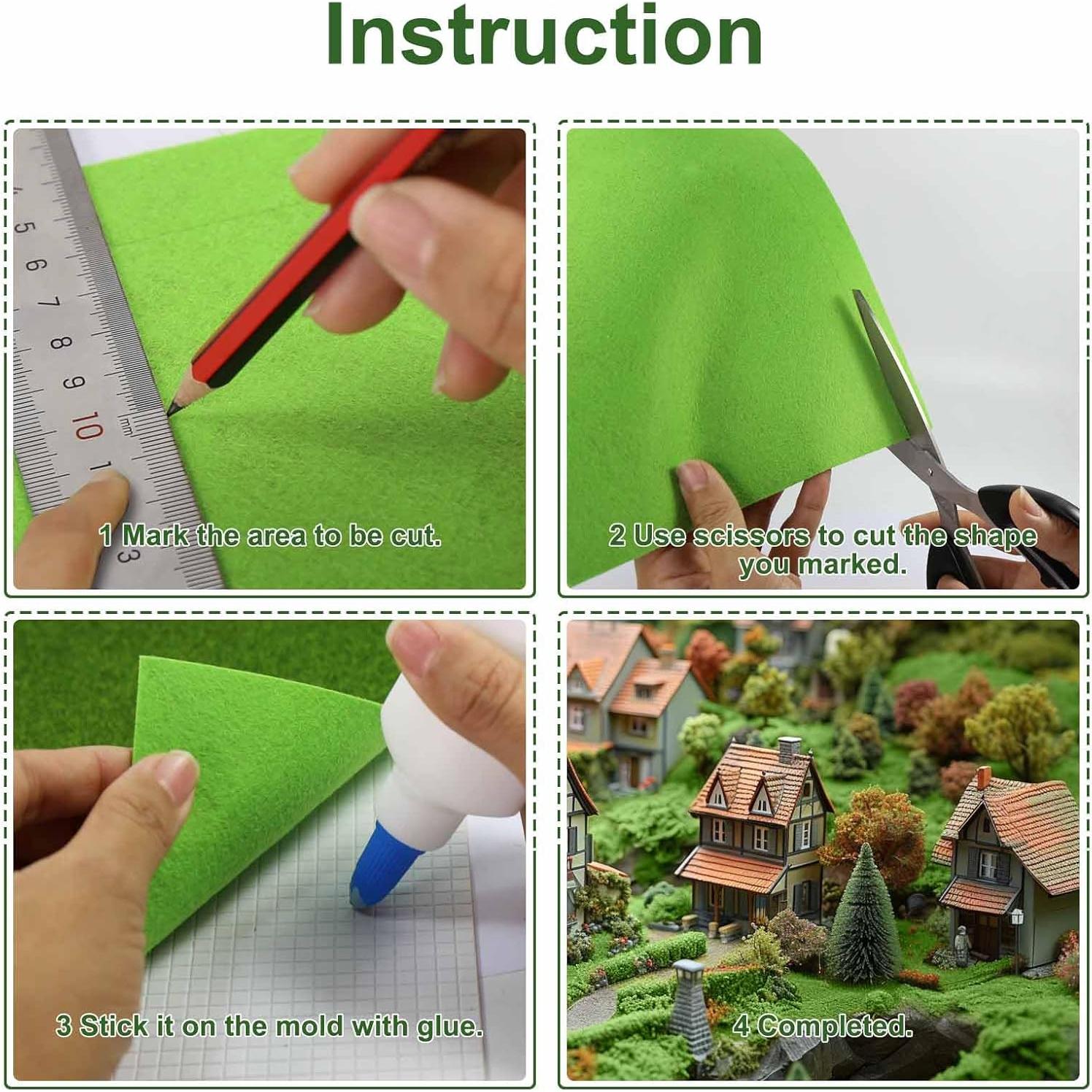 Alfombra de Césped Artificial Evemodel 40x99cm Verde DIY