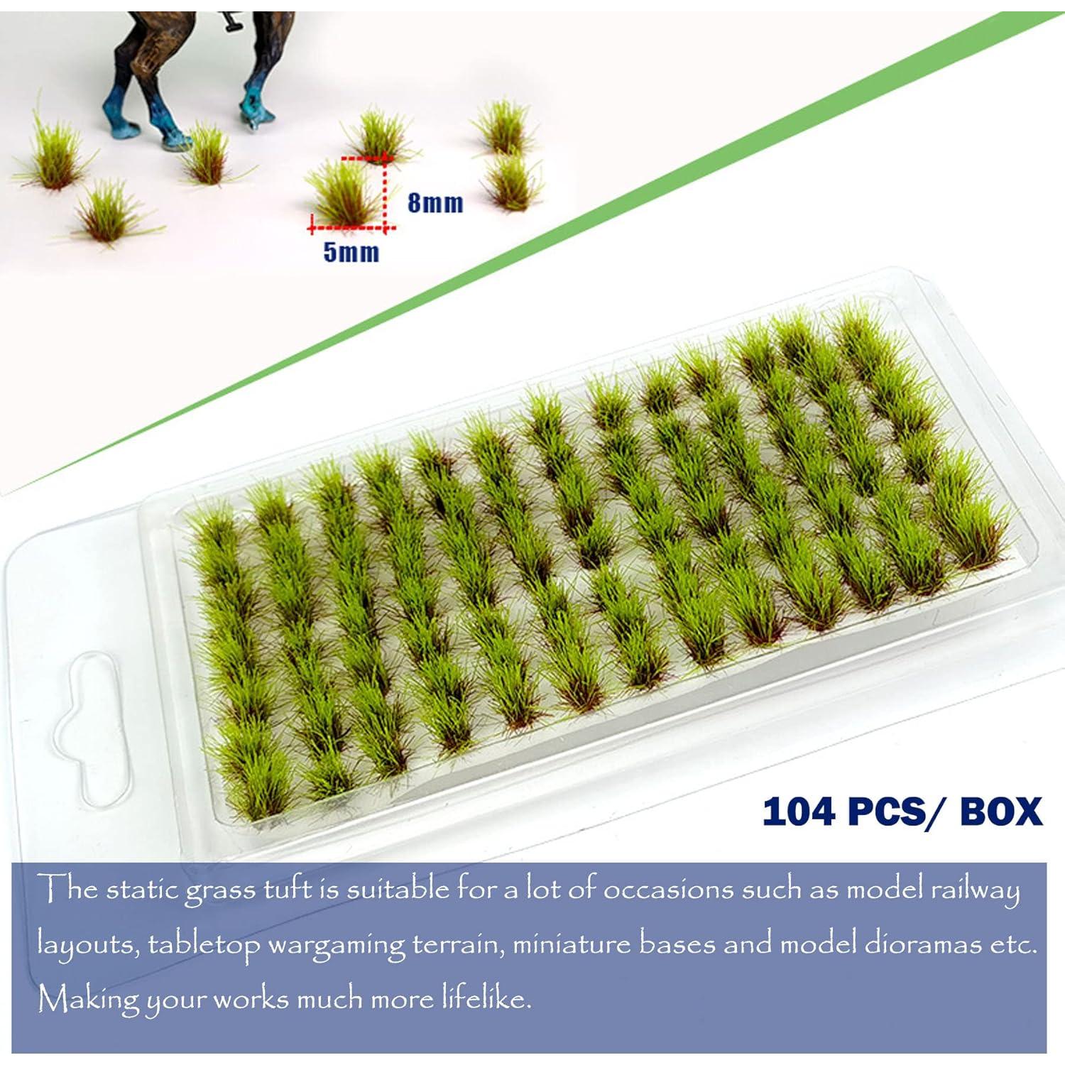 Kit 208 PCS Hierba Estática Wodima para Dioramas 25.4x20.3 cm