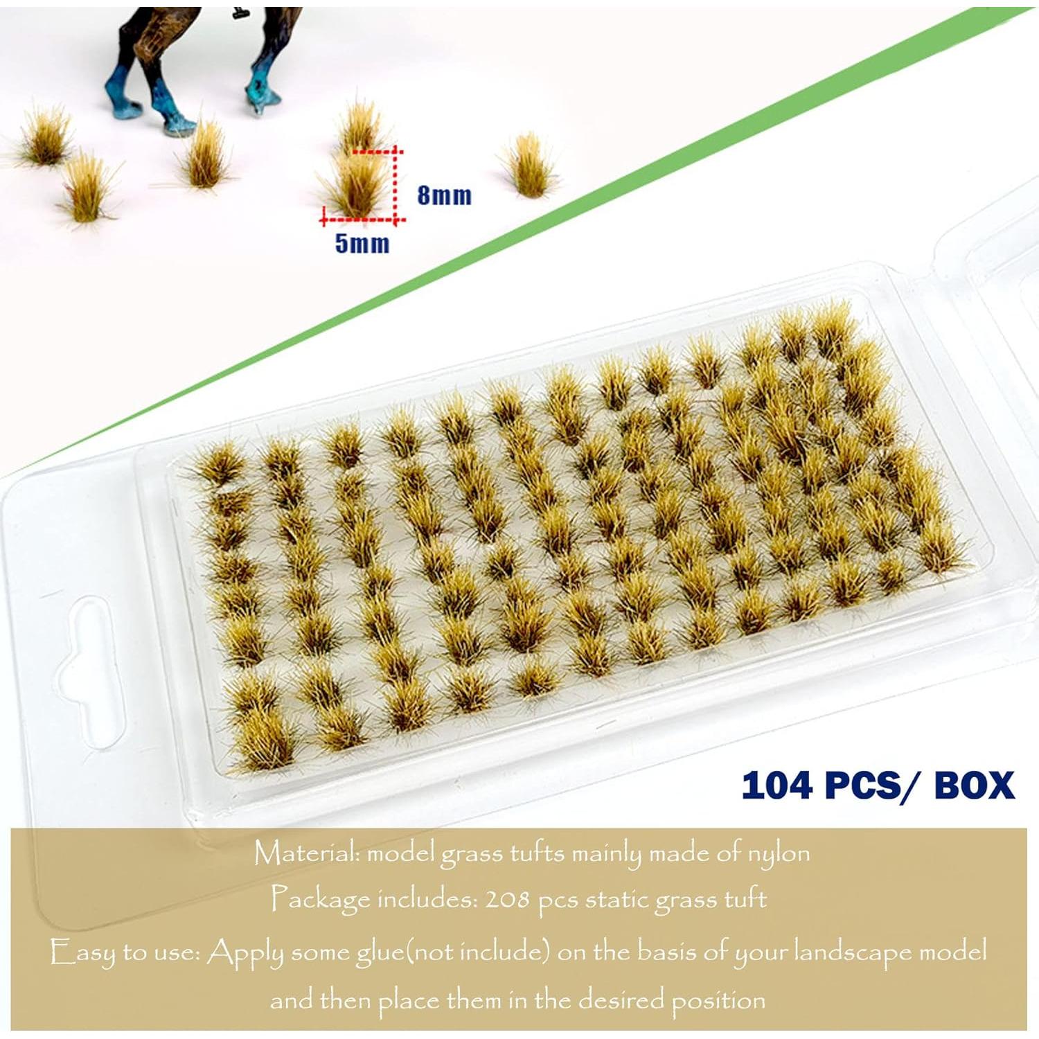 Kit 208 PCS Hierba Estática Wodima para Dioramas 25.4x20.3 cm