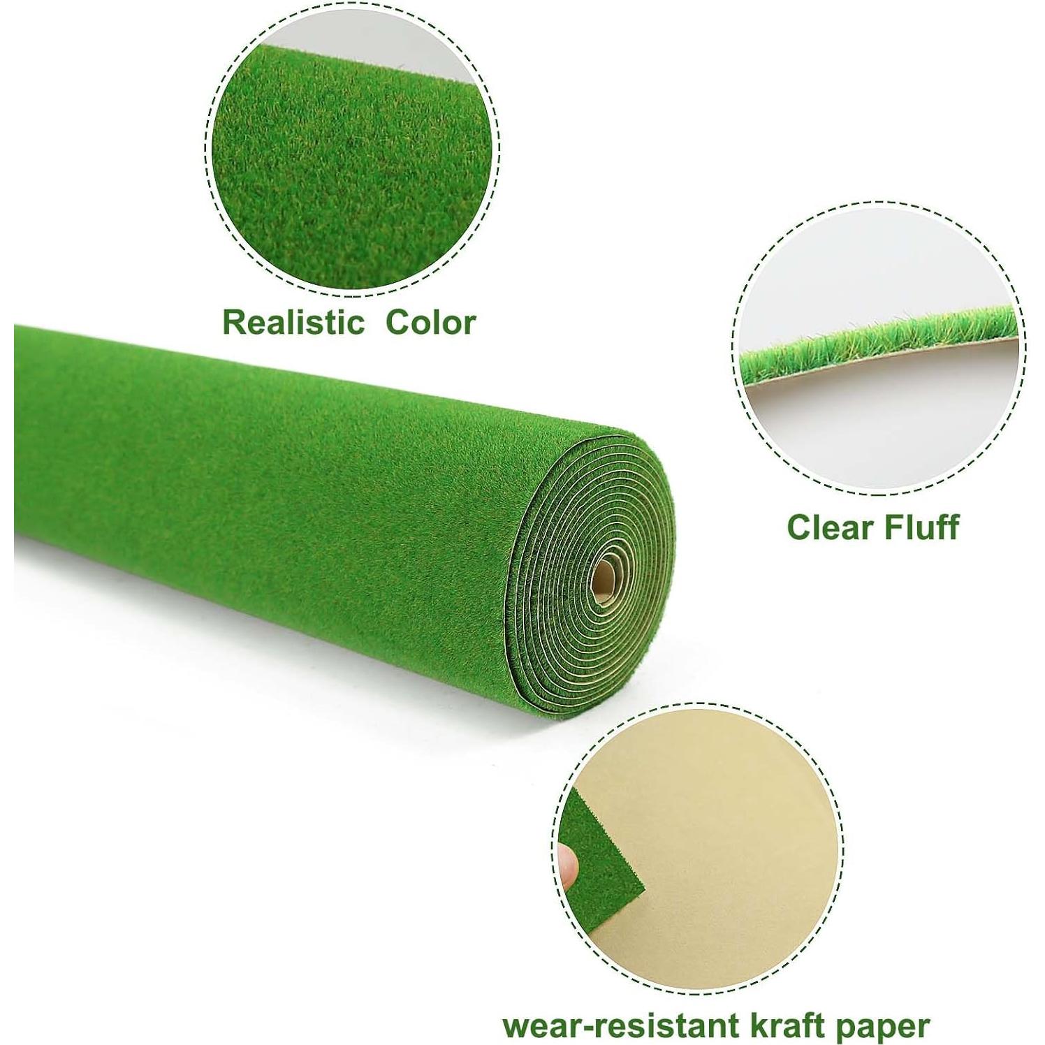 Alfombra Césped Artificial 40x200cm EVEMODEL Verde DIY