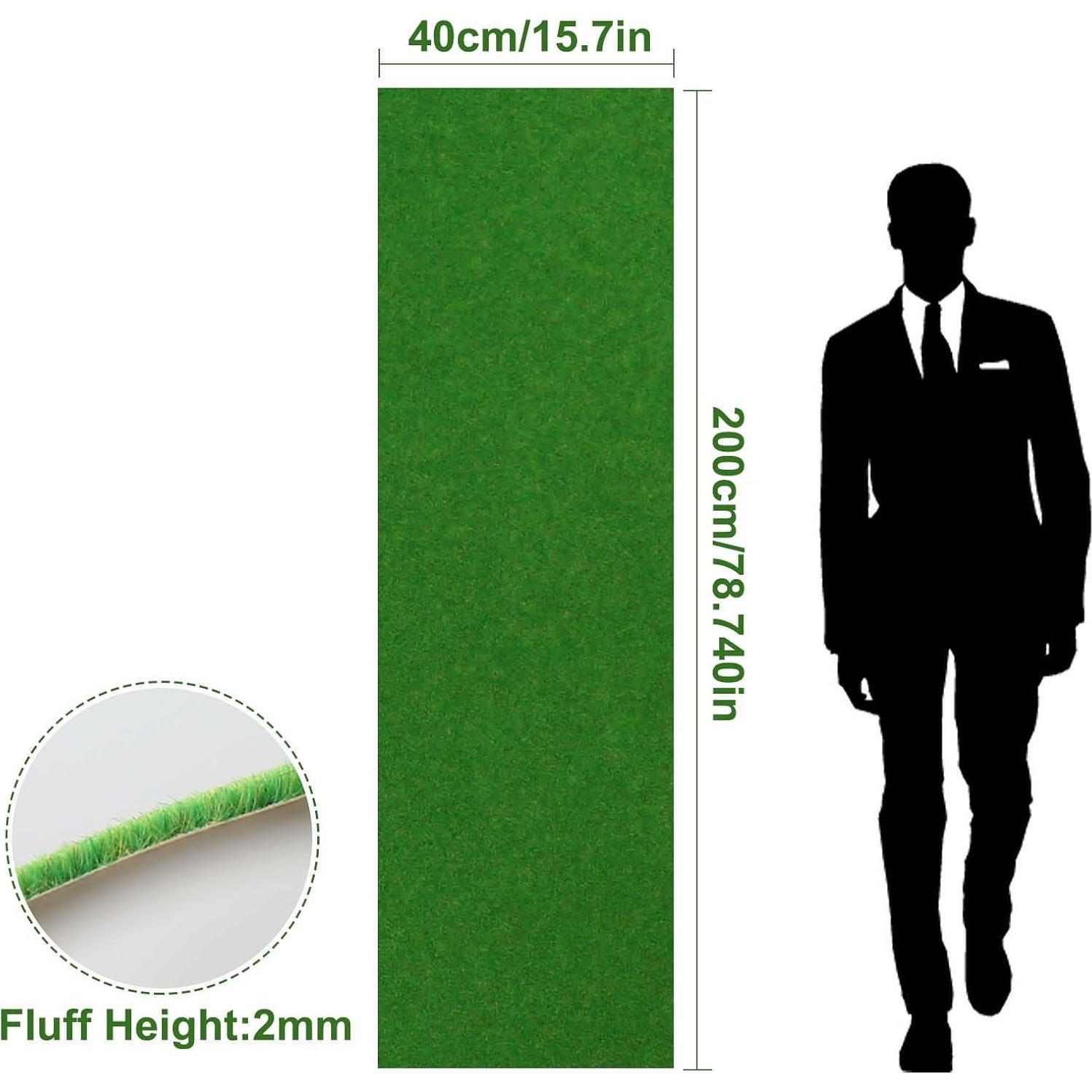 Alfombra Césped Artificial 40x200cm EVEMODEL Verde DIY